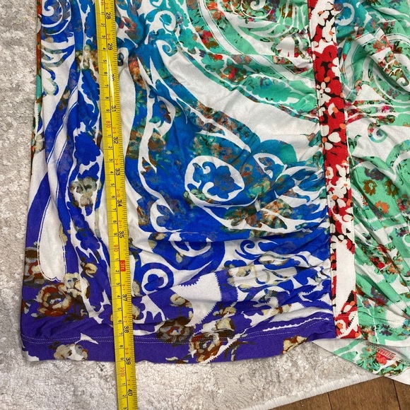 Etro Paisley Printed Ruched Dress Multicolor Viscose IT 42 US 6 Small S Spring - Picture 5 of 13